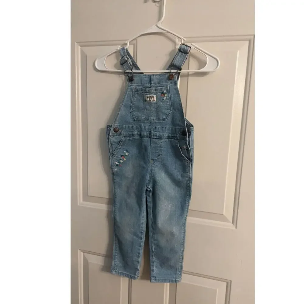 Oshkosh B'gosh Strawberry Embroidered Overalls, 3T